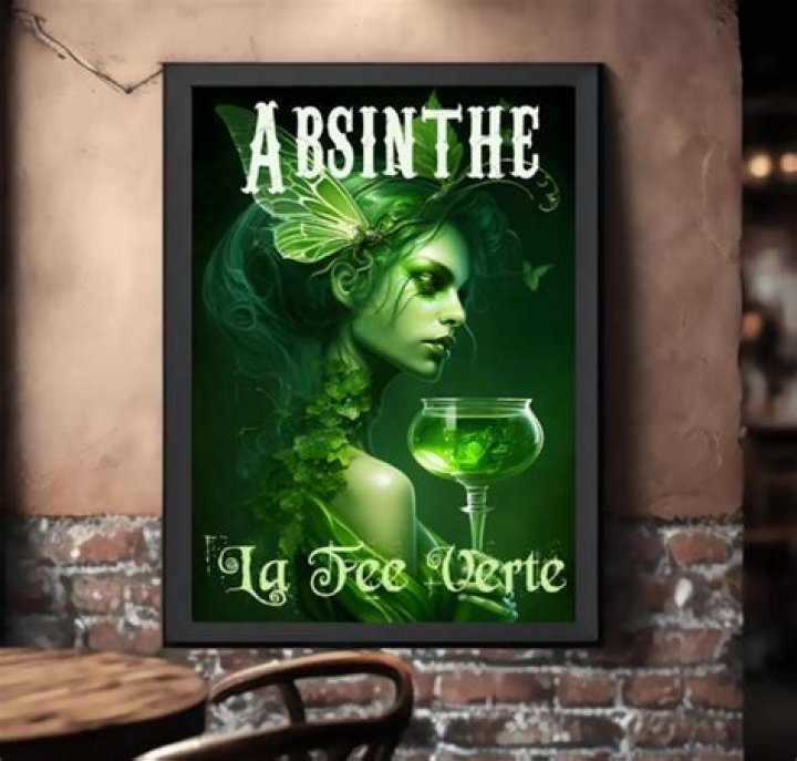 Absinthe La Fee Verte Fairy With Glass Postcard Zazzle Green fairy