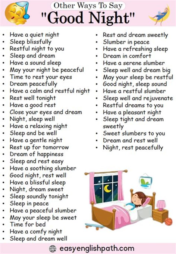Another Way To Say Good Night