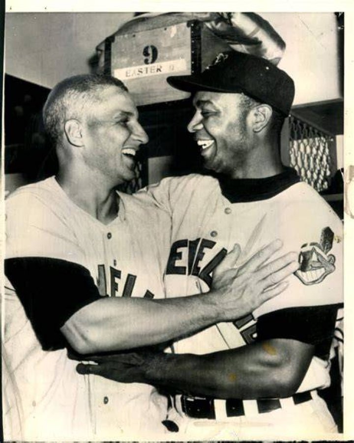 CN589 Larry Doby Al Rosen Luke Easterly Early Wynn Indians Colorized