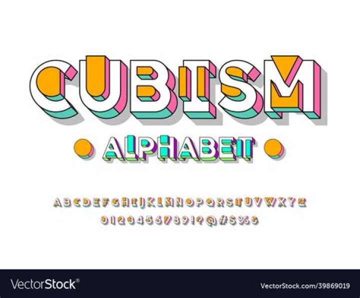 Cubism font Royalty Free Vector Image VectorStock