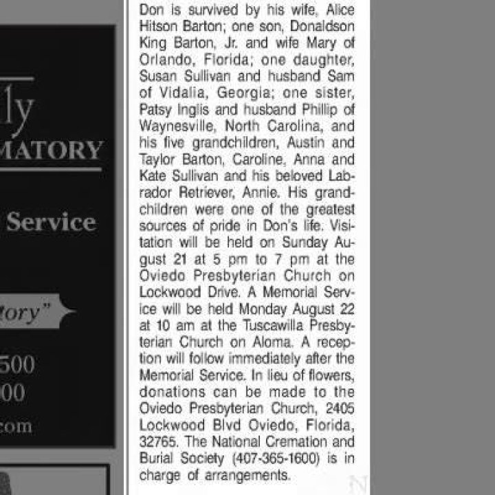 Don Chester Barton Obituary Corona Del Mar, CA