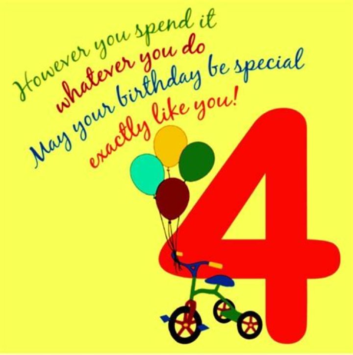 Happy 4th Birthday Wishes 58 Quotes For FourYearOld