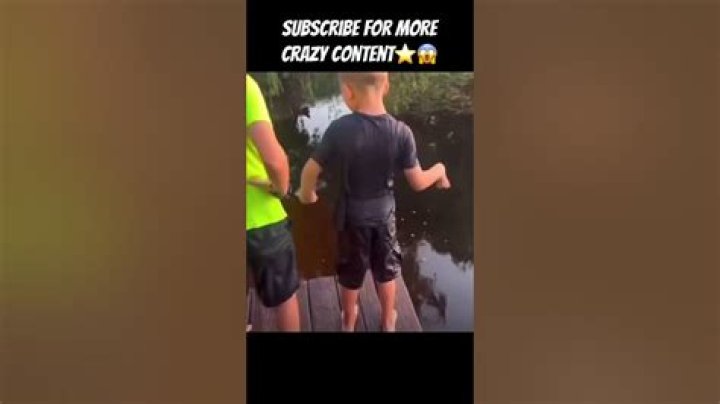 Kid Pushed In Water With Alligator