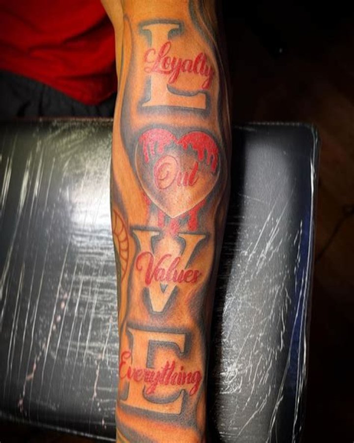 Loyalty Out Values Everything Tattoo Stencil