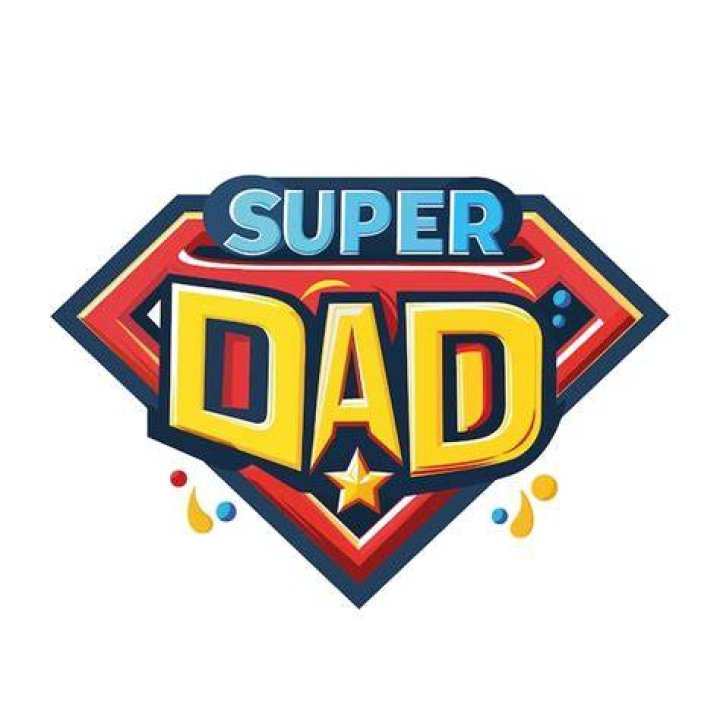 Super dad logo design for fathers day Royalty Free Vector