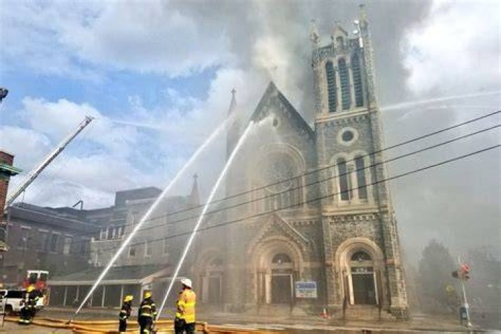 West Philly church catches fire, threealarm blaze placed under control