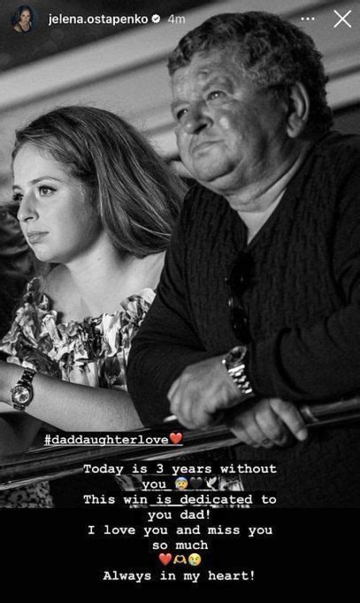 What happened to Jeena Ostapenko's father?