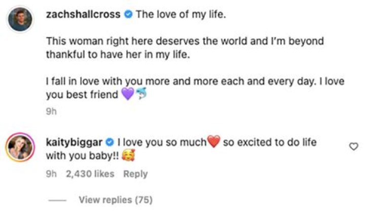 Zach Shallcross & Kaity Biggar Are Engaged & Go IG Official Hollywood Life